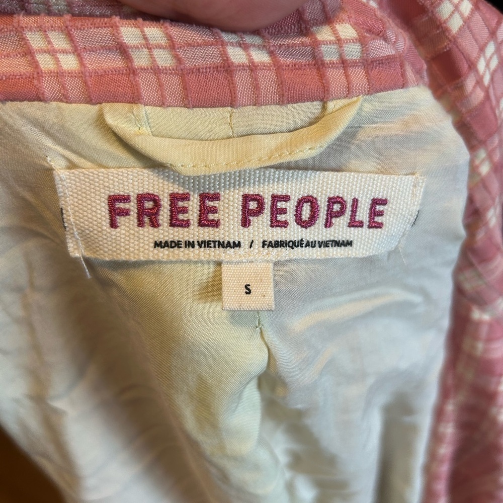 NWOT Free People Olivia Gingham Blazer - Picture 5 of 10